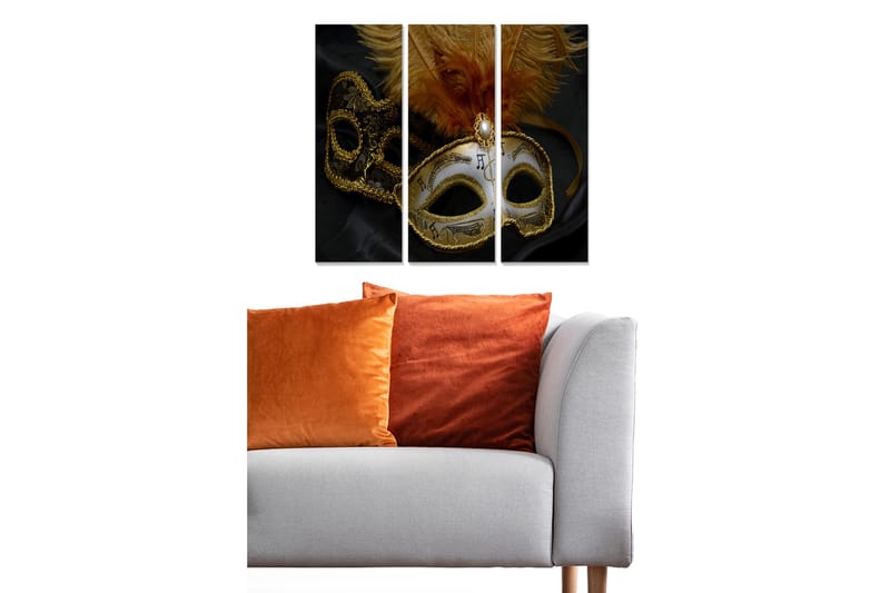 Canvastaulu Music 3-pak Monivärinen, 20x50 cm