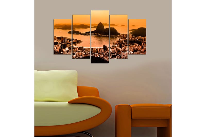 Canvastaulu Nature 5-pak Monivärinen - 20x60 cm - Sisustustuotteet - Seinäkoristeet
