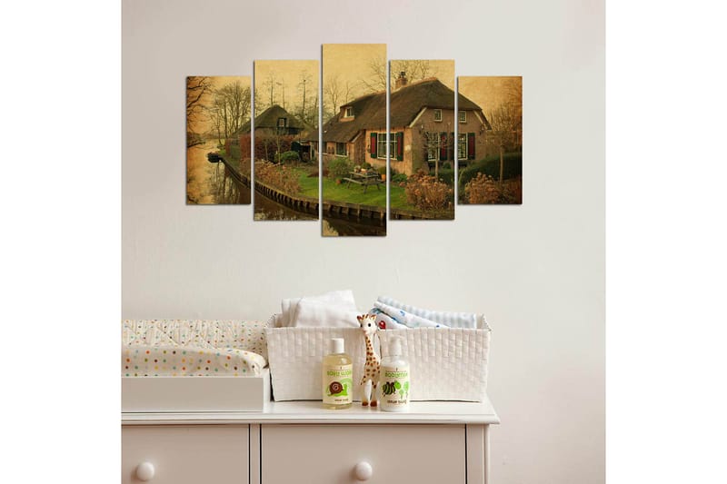 Canvastaulu Nature 5-pak Monivärinen - 20x60 cm - Sisustustuotteet - Seinäkoristeet