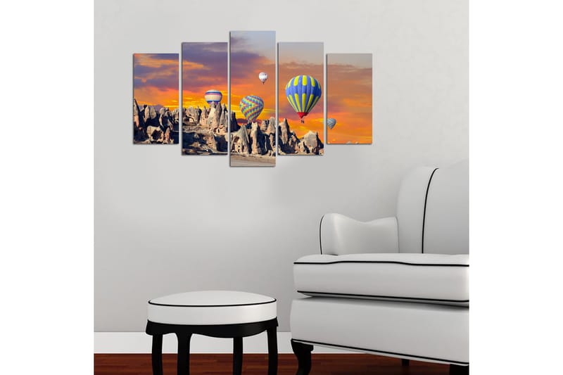 Canvastaulu Nature 5-pak Monivärinen - 20x60 cm - Sisustustuotteet - Seinäkoristeet
