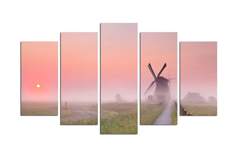 Canvastaulu Nature 5-pak Monivärinen - 20x60 cm - Sisustustuotteet - Seinäkoristeet