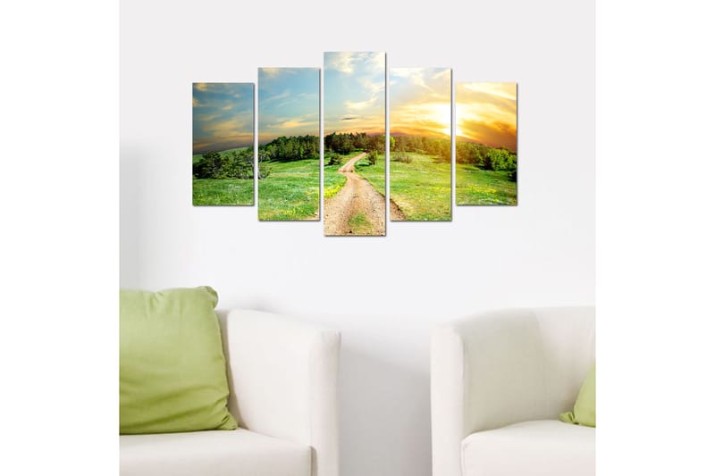 Canvastaulu Nature 5-pak Monivärinen - 20x60 cm - Sisustustuotteet - Seinäkoristeet