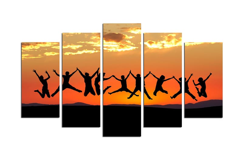 Canvastaulu Nature 5-pak Monivärinen, 20x60 cm