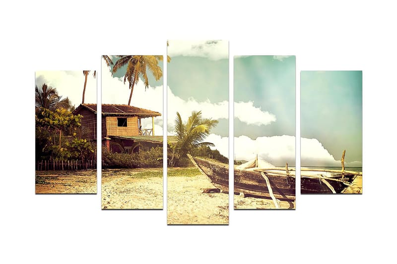 Canvastaulu Nature 5-pak Monivärinen, 20x60 cm