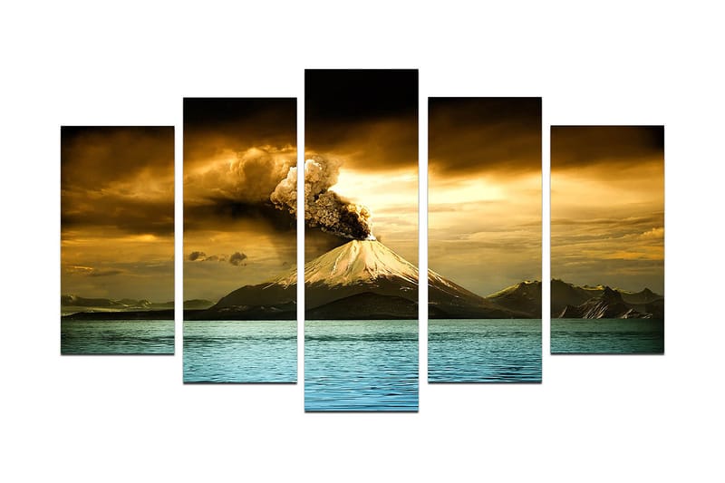 Canvastaulu Nature 5-pak Monivärinen, 20x60 cm