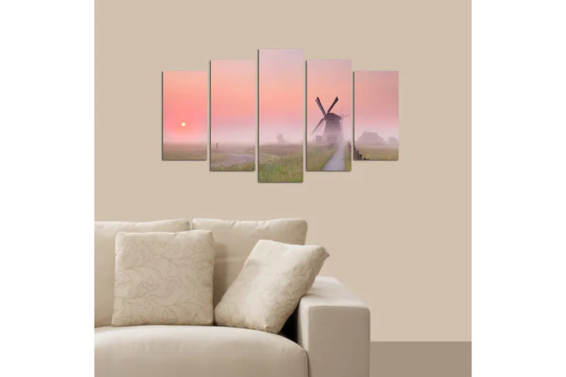 Canvastaulu Nature 5-pak Monivärinen - 20x60 cm - Sisustustuotteet - Seinäkoristeet