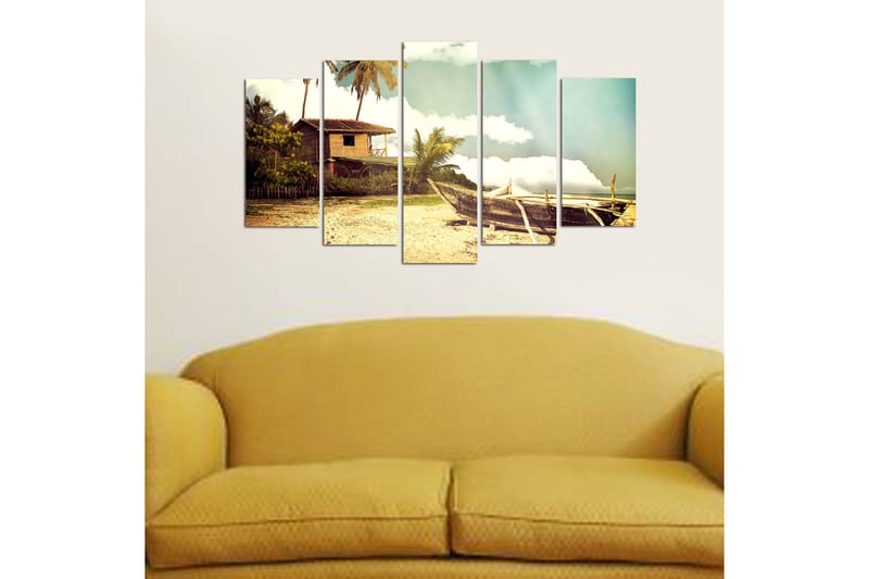 Canvastaulu Nature 5-pak Monivärinen - 20x60 cm - Sisustustuotteet - Seinäkoristeet