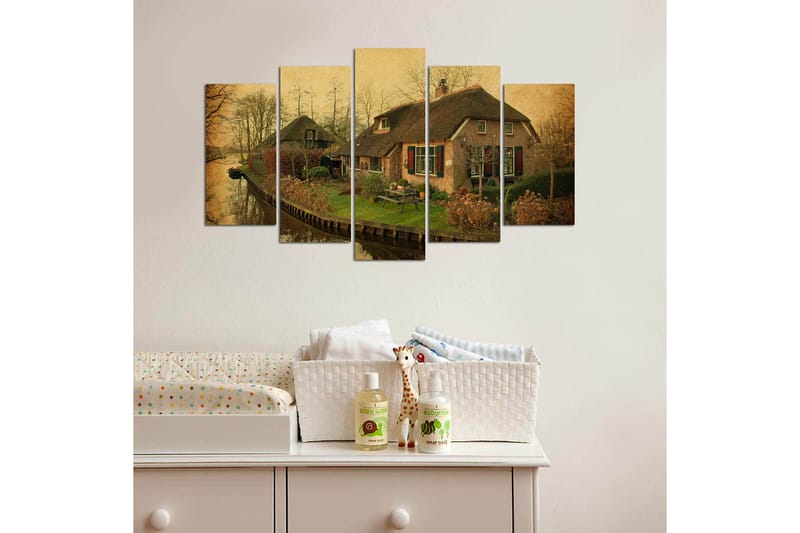 Canvastaulu Nature 5-pak Monivärinen - 20x60 cm - Sisustustuotteet - Seinäkoristeet