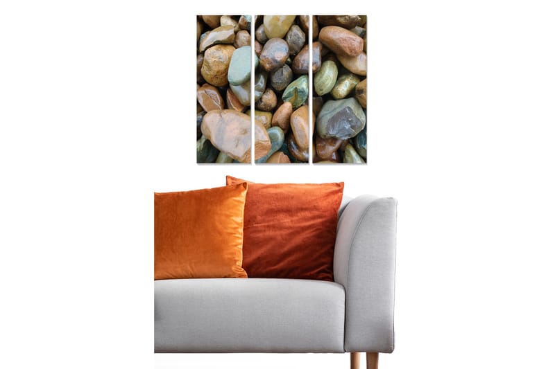 Canvastaulu Nautical 3-pak Monivärinen, 20x50 cm