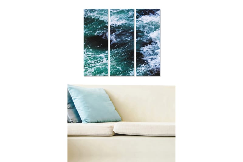 Canvastaulu Nautical 3-pak Monivärinen - 20x50 cm - Sisustustuotteet - Seinäkoristeet