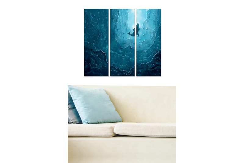 Canvastaulu Nautical 3-pak Monivärinen - 20x50 cm - Sisustustuotteet - Seinäkoristeet