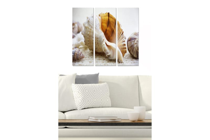 Canvastaulu Nautical 3-pak Monivärinen, 20x50 cm