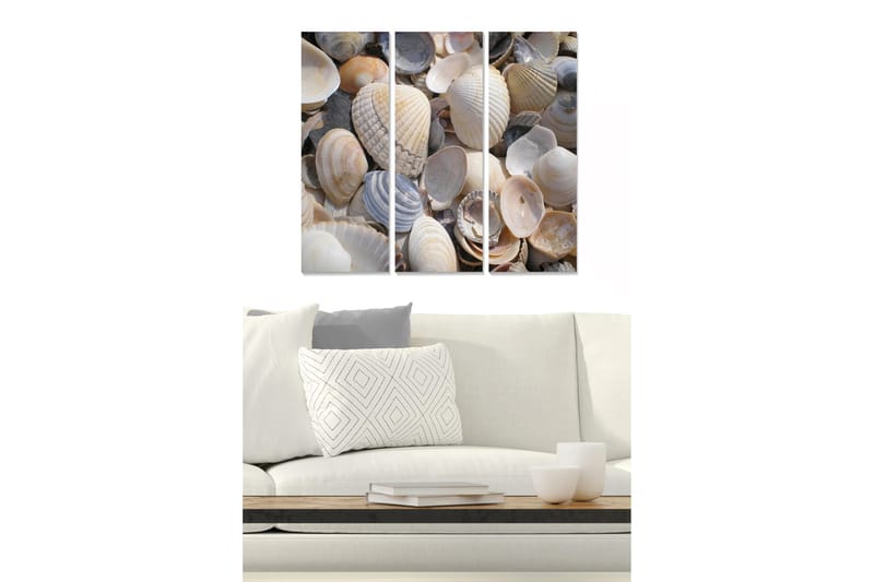 Canvastaulu Nautical 3-pak Monivärinen, 20x50 cm