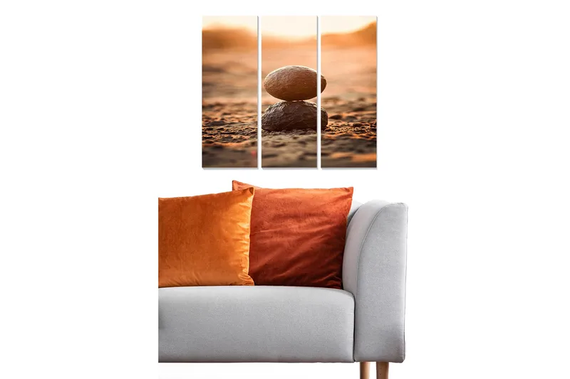 Canvastaulu Nautical 3-pak Monivärinen, 20x50 cm