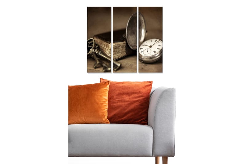 Canvastaulu Nostalgia 3-pak Monivärinen, 20x50 cm