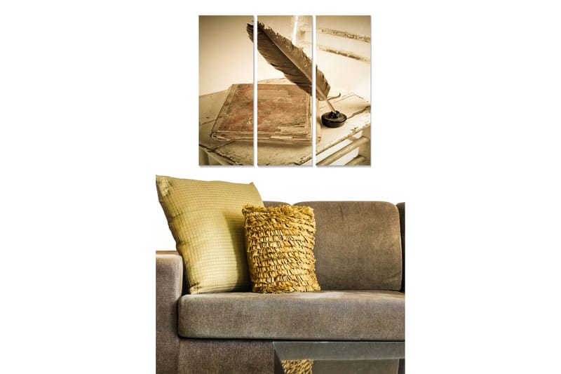 Canvastaulu Nostalgia 3-pak Monivärinen, 20x50 cm