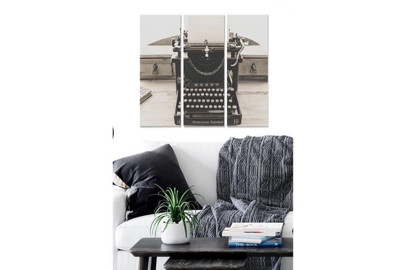 Canvastaulu Nostalgic 3-pak Monivärinen, 20x50 cm