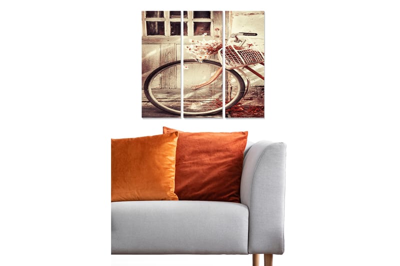 Canvastaulu Nostalgic 3-pak Monivärinen, 20x50 cm