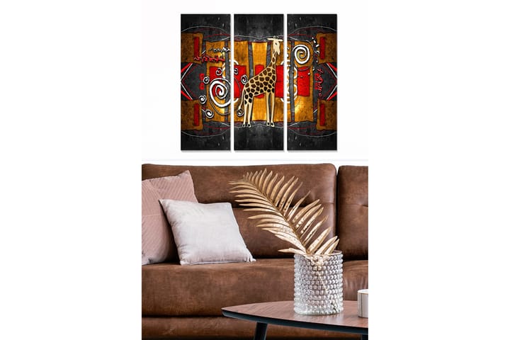Canvastaulu Oriental 3-pak Monivärinen - 20x50 cm - Canvas-taulu - Seinäkoristeet
