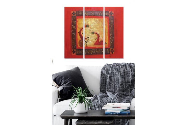 Canvastaulu Oriental 3-pak Monivärinen - 20x50 cm - Canvas-taulu - Seinäkoristeet