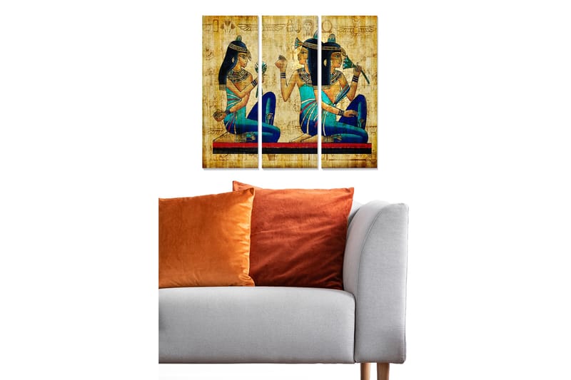 Canvastaulu Oriental 3-pak Monivärinen - 20x50 cm - Sisustustuotteet - Seinäkoristeet