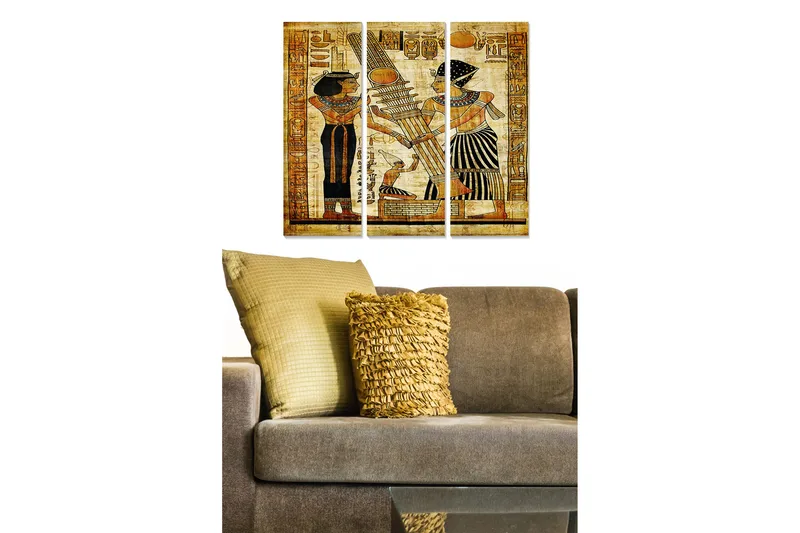 Canvastaulu Oriental 3-pak Monivärinen, 20x50 cm