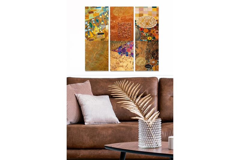 Canvastaulu Oriental 3-pak Monivärinen, 20x50 cm