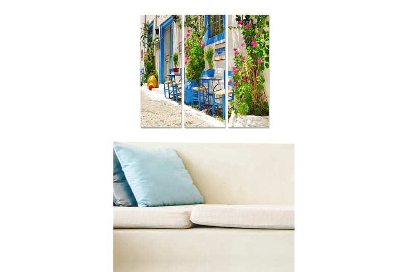 Canvastaulu Scenic 3-pak Monivärinen, 20x50 cm