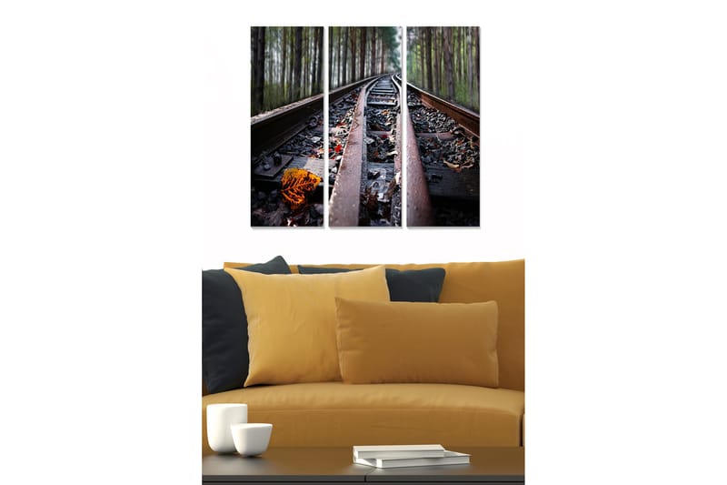 Canvastaulu Scenic 3-pak Monivärinen, 20x50 cm