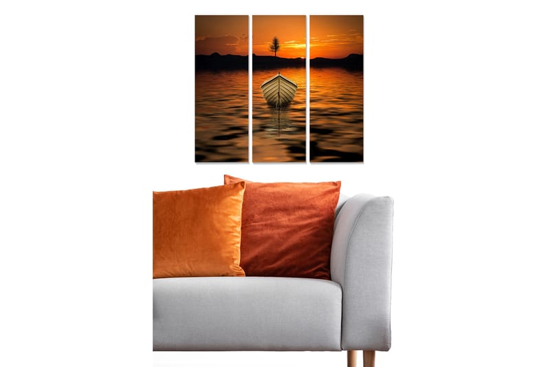 Canvastaulu Scenic 3-pak Monivärinen - 20x50 cm - Sisustustuotteet - Seinäkoristeet
