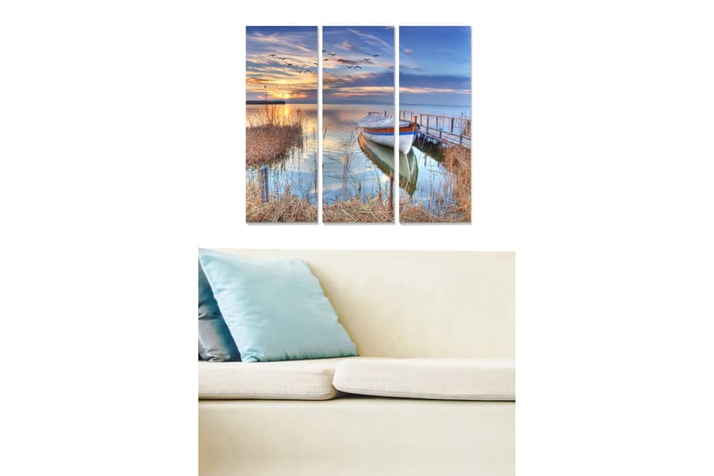 Canvastaulu Scenic 3-pak Monivärinen - 20x50 cm - Sisustustuotteet - Seinäkoristeet