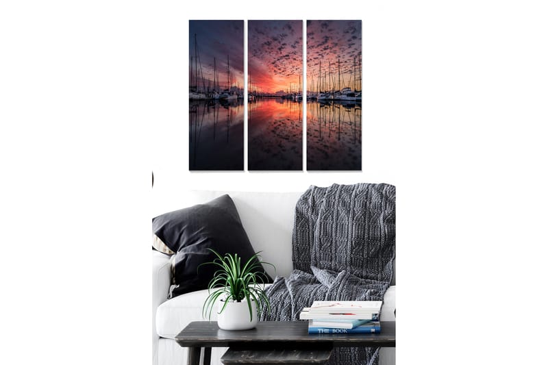 Canvastaulu Scenic 3-pak Monivärinen - 20x50 cm - Sisustustuotteet - Seinäkoristeet