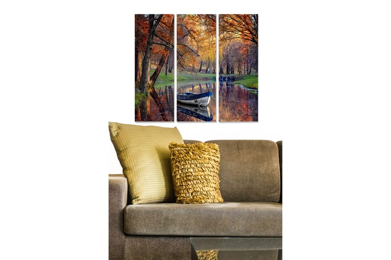 Canvastaulu Scenic 3-pak Monivärinen - 20x50 cm - Sisustustuotteet - Seinäkoristeet