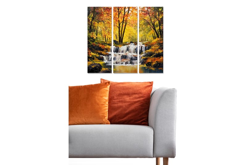 Canvastaulu Scenic 3-pak Monivärinen - 20x50 cm - Sisustustuotteet - Seinäkoristeet
