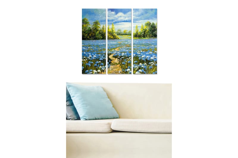 Canvastaulu Scenic 3-pak Monivärinen - 20x50 cm - Sisustustuotteet - Seinäkoristeet