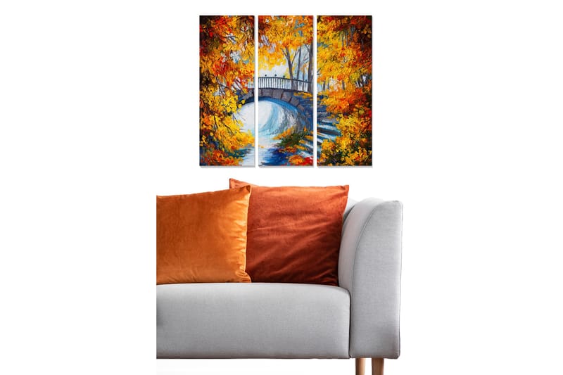 Canvastaulu Scenic 3-pak Monivärinen - 20x50 cm - Sisustustuotteet - Seinäkoristeet