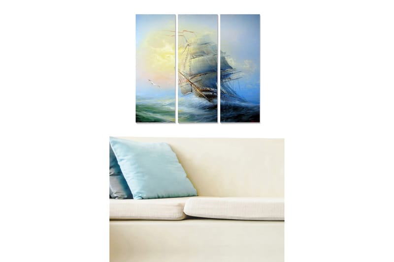 Canvastaulu Scenic 3-pak Monivärinen - 20x50 cm - Sisustustuotteet - Seinäkoristeet