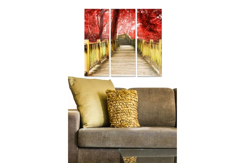 Canvastaulu Scenic 3-pak Monivärinen - 20x50 cm - Sisustustuotteet - Seinäkoristeet