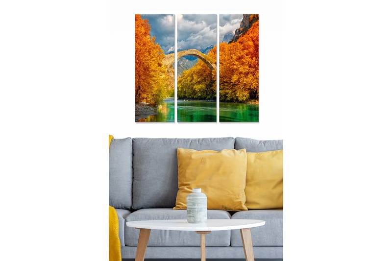 Canvastaulu Scenic 3-pak Monivärinen - 20x50 cm - Sisustustuotteet - Seinäkoristeet