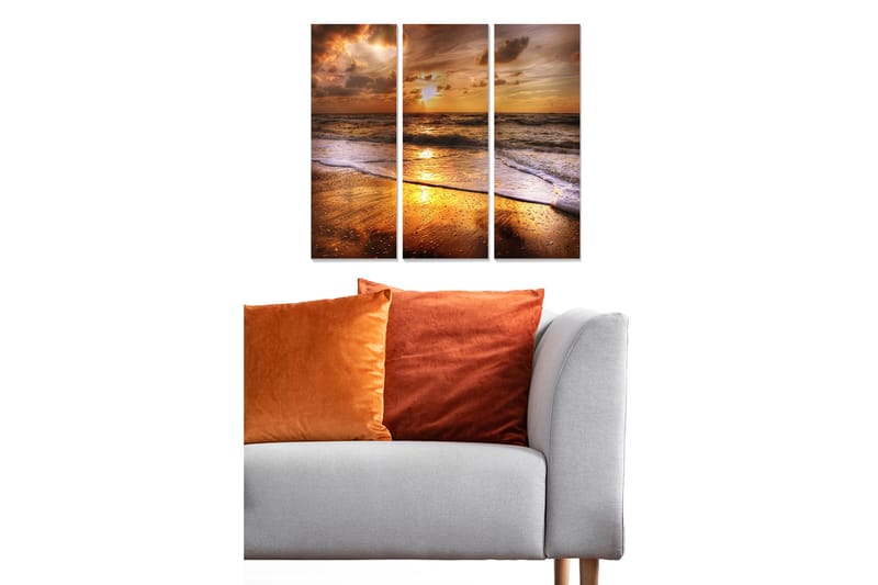 Canvastaulu Scenic 3-pak Monivärinen - 20x50 cm - Sisustustuotteet - Seinäkoristeet