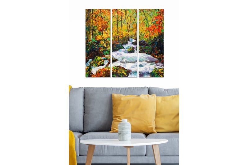 Canvastaulu Scenic 3-pak Monivärinen - 20x50 cm - Sisustustuotteet - Seinäkoristeet