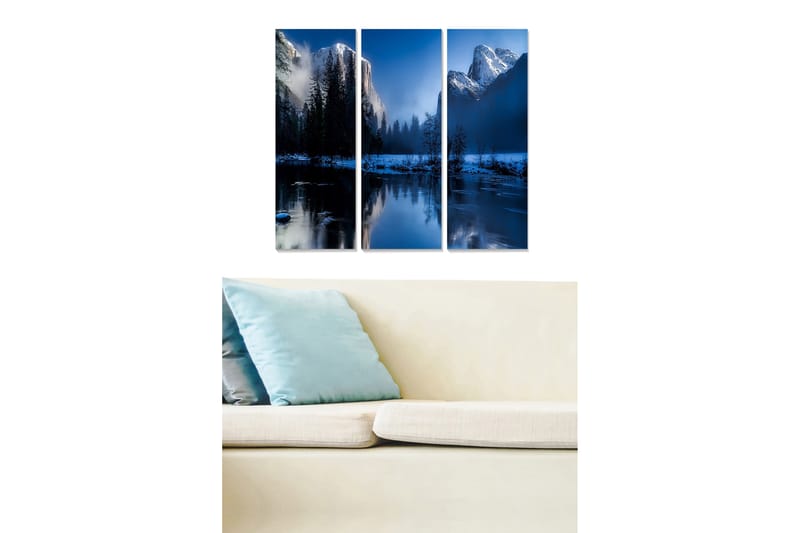 Canvastaulu Scenic 3-pak Monivärinen - 20x50 cm - Sisustustuotteet - Seinäkoristeet