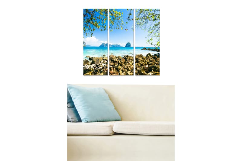 Canvastaulu Scenic 3-pak Monivärinen - 20x50 cm - Sisustustuotteet - Seinäkoristeet