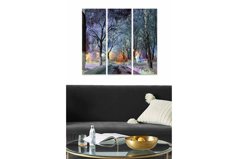 Canvastaulu Scenic 3-pak Monivärinen - 20x50 cm - Sisustustuotteet - Seinäkoristeet
