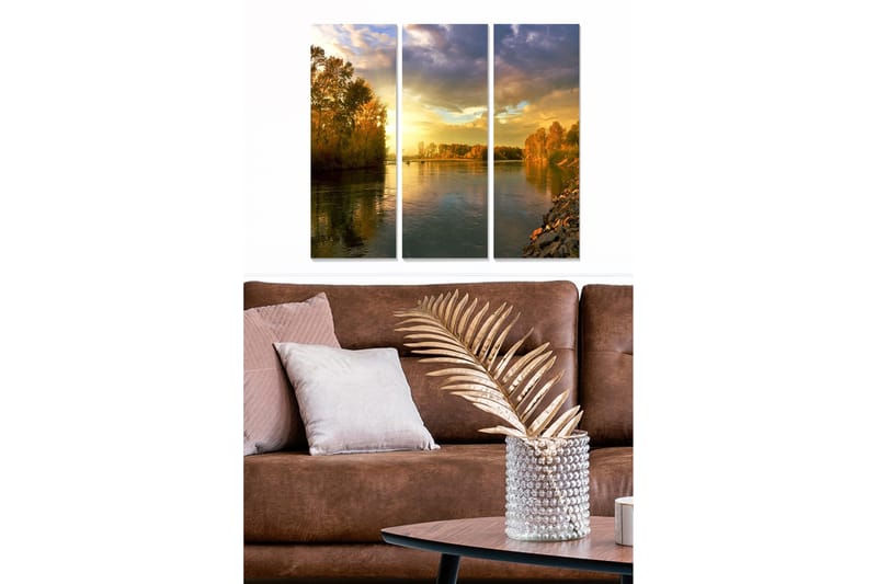 Canvastaulu Scenic 3-pak Monivärinen - 20x50 cm - Sisustustuotteet - Seinäkoristeet