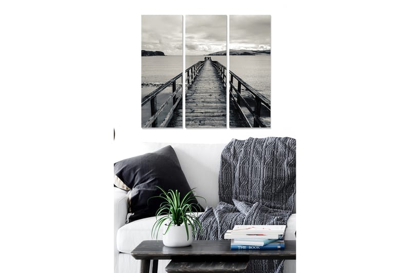 Canvastaulu Scenic 3-pak Monivärinen - 20x50 cm - Sisustustuotteet - Seinäkoristeet