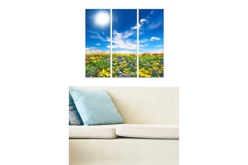 Canvastaulu Scenic 3-pak Monivärinen - 20x50 cm - Sisustustuotteet - Seinäkoristeet