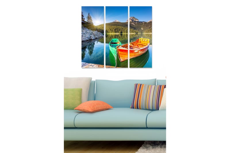 Canvastaulu Scenic 3-pak Monivärinen - 20x50 cm - Sisustustuotteet - Seinäkoristeet