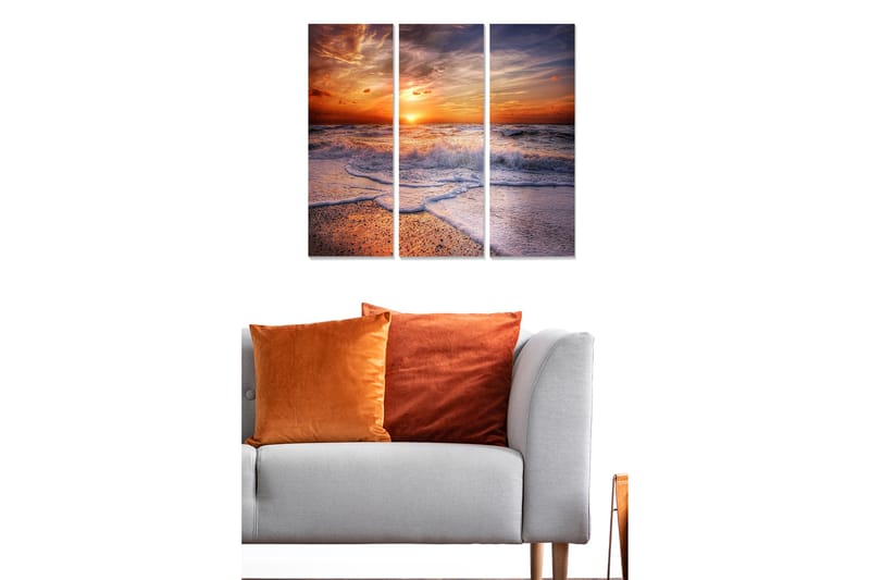 Canvastaulu Scenic 3-pak Monivärinen - 20x50 cm - Sisustustuotteet - Seinäkoristeet
