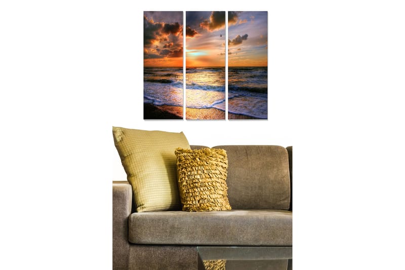 Canvastaulu Scenic 3-pak Monivärinen - 20x50 cm - Sisustustuotteet - Seinäkoristeet